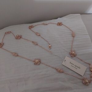 kate spade Rose Gold Floral - Bundle Of 2 (38"Necklace And Bracelet